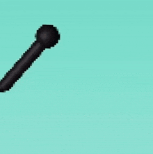 a cartoon drawing of a slice of bread with a bite taken out of it and a microphone in the background