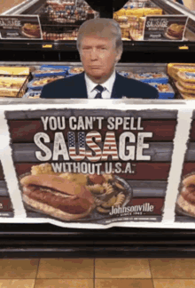 Donald Trump You Cant Spell Sausage GIF - Donald Trump You Cant Spell Sausage Shrugs GIFs