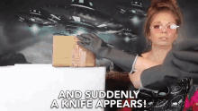 And Suddenly A Knife Appears Knife GIF - And Suddenly A Knife Appears Suddenly A Knife Appears A Knife Appears GIFs