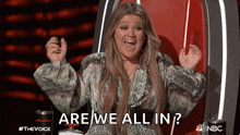 excited kelly clarkson the voice screaming ecstatic