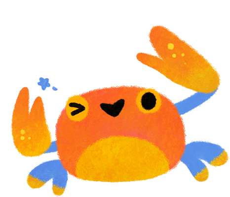 Hello Crab Sticker - Hello Crab Winking Stickers