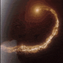 a dark background with a glowing circle in the center