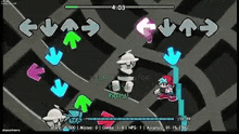 a cartoon character is playing a video game on a computer screen .