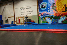 a sign that says the rules of circus on the wall