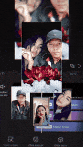 a man and a woman are shown in a collage on a phone screen