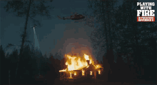 house fire fire helicopter fire fighter rescue