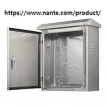 a stainless steel box with the door open and the website https://www.nante.com/product/ written below it .