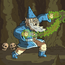 wizard magic magician skull power