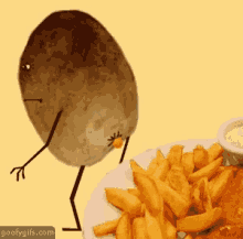 Potato French Fries GIF - Potato French Fries Party GIFs