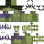 a minecraft skin of the hulk with purple pants