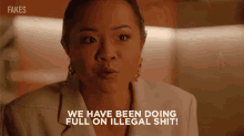 We Have Been Doing Full On Illegal Shit Rebecca GIF - We Have Been Doing Full On Illegal Shit Rebecca Becca GIFs