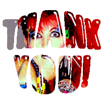 Cyndi Lauper Thank You Sticker - Cyndi Lauper Thank You Thanks Stickers
