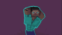 a bunch of minecraft characters are standing next to each other