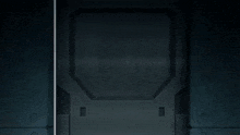 a man in a suit is standing in a doorway in a dark room