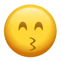 a yellow smiley face with a swirl on its mouth