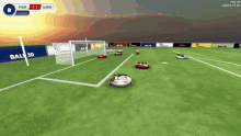 a computer screen shows a soccer game between #ism and #babb