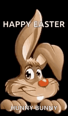 happy easter bunny eggs wink hunny bunny