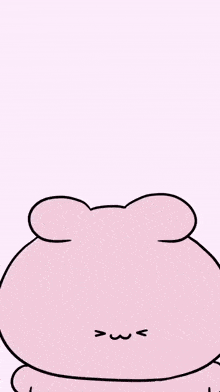 a pink bunny with a heart above it and the word love written on its face
