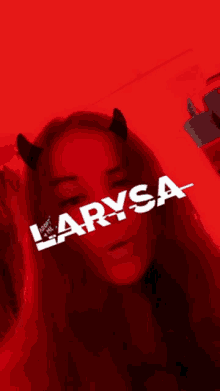 a girl with horns and the name larysa
