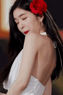 아이린 미소 춤 하바나 공연 장미 섹시 긴머리 레드벨벳 GIF - Irene Smile Dancing GIFs