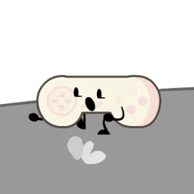 a cartoon drawing of a video game controller with a face and arms and legs