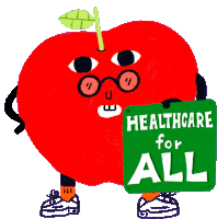 Apple A Day Healthcare Sticker - Apple A Day Healthcare Healthcare For All Stickers