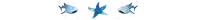 three blue fish are swimming in the water