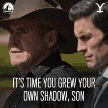 its time you grew your own shadow son wes bentley john dutton kevin costner yellowstone