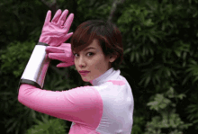 Oops Pink Ranger GIF - Oops Pink Ranger Chris Cantada Force GIFs