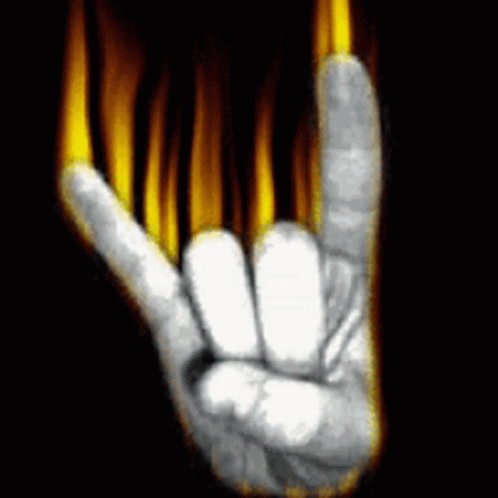 Rock Hand GIF - Rock Hand Fire - Descubre y comparte GIF