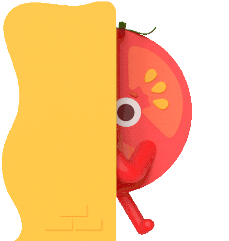 Tomato Peeks Out From Behind Wall To Say Hi Sticker - The Other Half Hi Hello Stickers