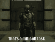 Thats A Difficult Task The Mandalorian GIF