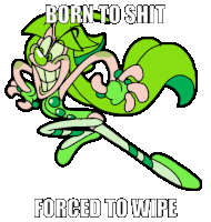 Born To Shit Forced To Wipe Sticker