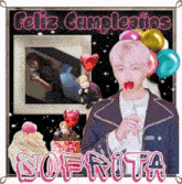 a picture of a man with balloons and the name soprita