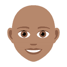 bald joypixels shaved head no hair hairless