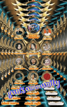 a poster for guns community with a bunch of pictures
