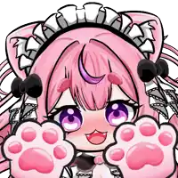 a cartoon drawing of a girl wearing a maid outfit
