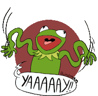 Yay Woohoo Sticker - Yay Woohoo Kermit Stickers