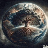a picture of a tree in the middle of a globe with pixiz written on the bottom