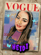 a vogue magazine with a picture of a woman on the cover