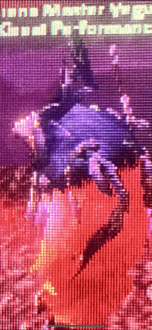 a computer screen displays a purple and red image with the words " i 'm not all i 'm all "