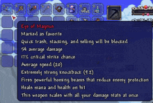 a screenshot of a video game that says eye of magnus on it
