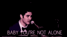 Darrencriss Baby Youre Not Alone GIF - Darrencriss Baby Youre Not Alone Singing GIFs