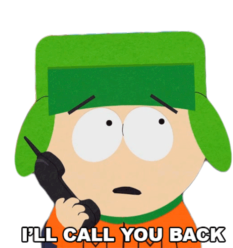 Ill Call You Back Kyle Broflovski Sticker - Ill Call You Back Kyle Broflovski South Park Stickers