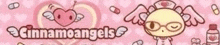 a picture of a cinnamon angel with a heart and wings