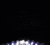 a painting of a fireworks display with the letter s in the lower right corner