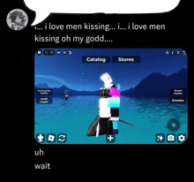 a screen shot of a video game that says catalog stores