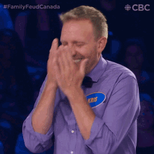 Embarrassed Kris GIF - Embarrassed Kris Family Feud Canada GIFs