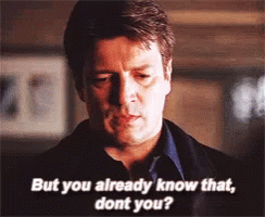 You Already Know That Dont You Know That GIF - You Already Know That Dont You Know That Nathan Fillion GIFs