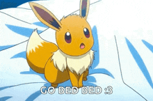 eevee pokemon yawn sleepy bed time